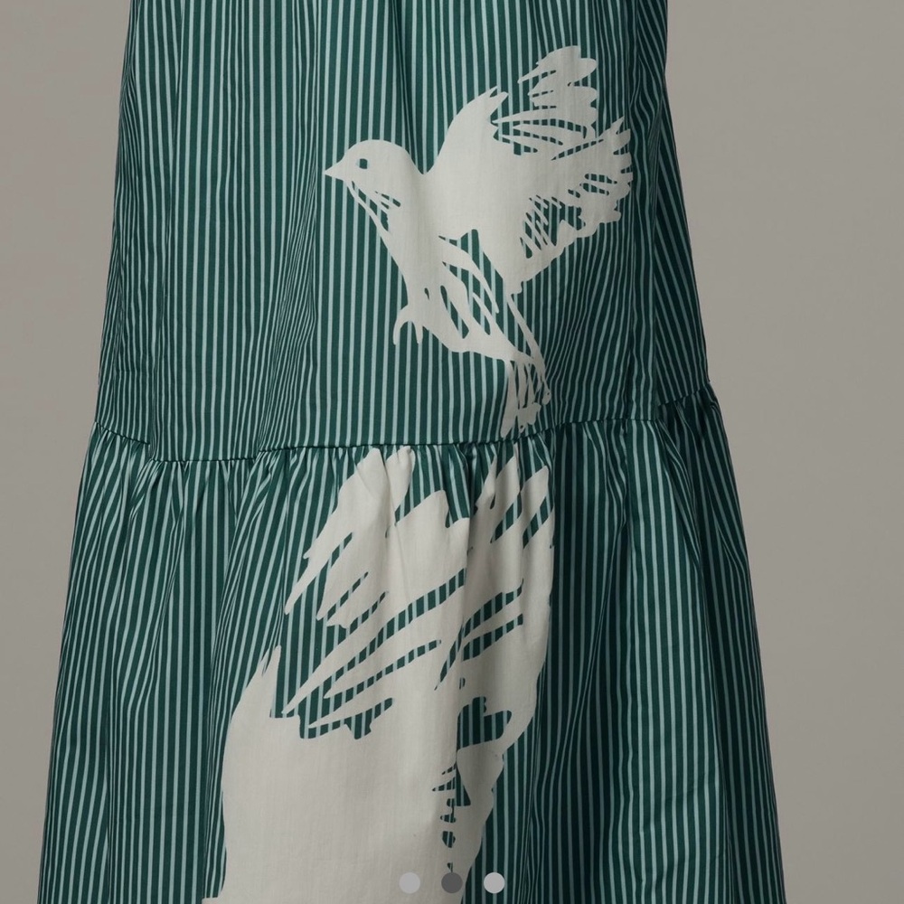 Maeve Bettina Dress Anthropologie Striped Dress Bird Motif NWT Size M - Picture 3 of 7